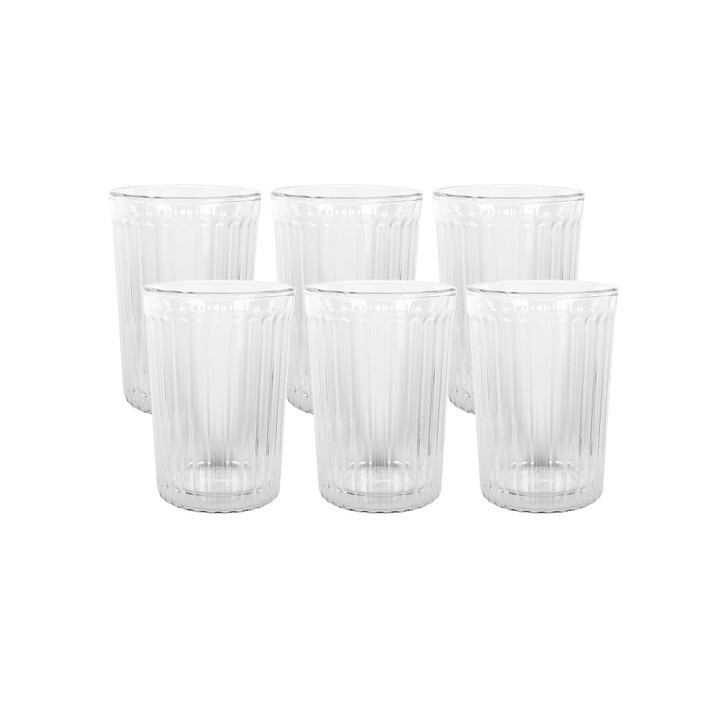 Rigato Double Wall Glass - Set of 6, 250ml