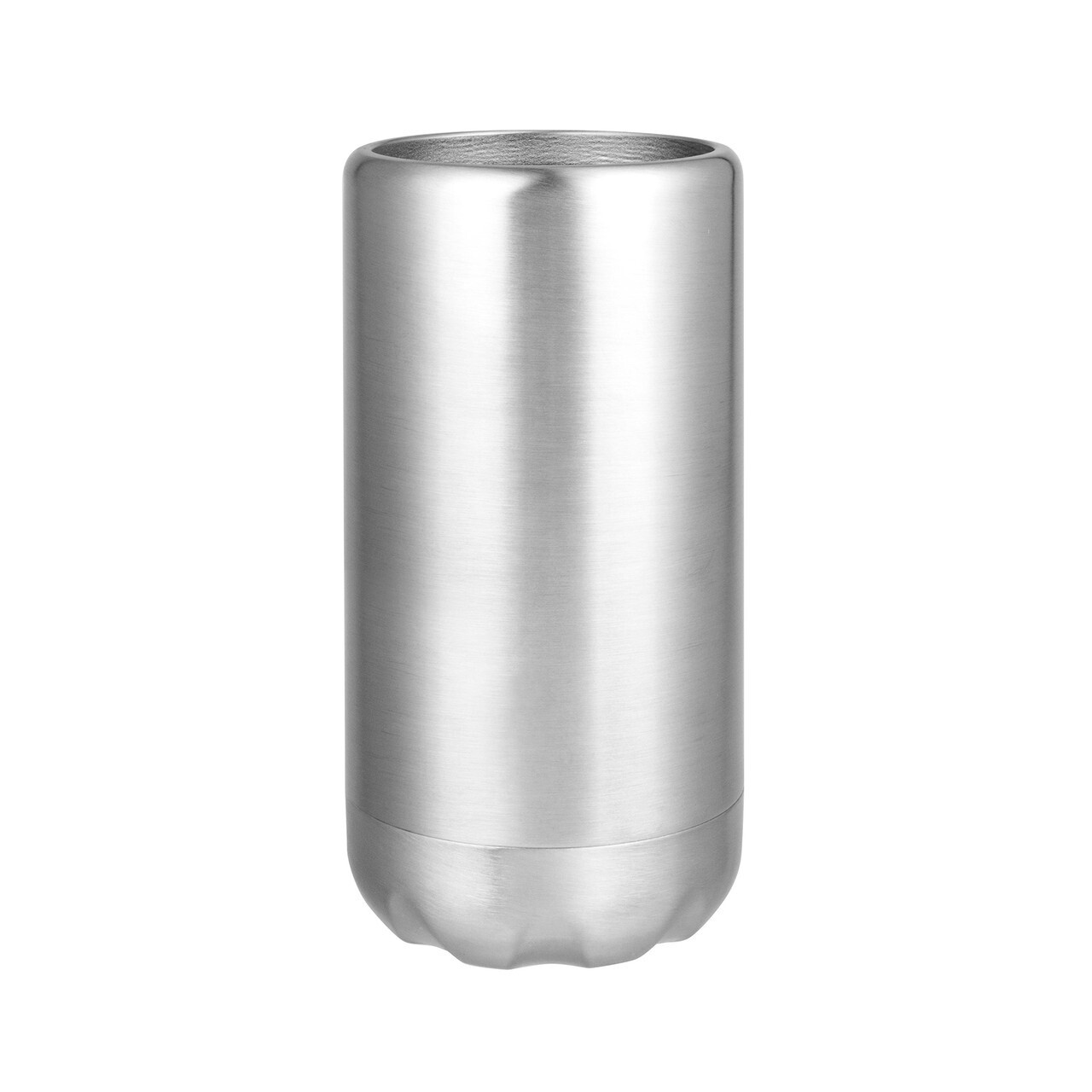 Slim Double Wall Insulated Can &amp; Stubbie Holder - Brushed Stainless Steel