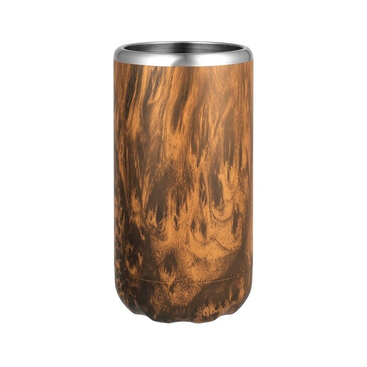 Slim Double Wall Insulated Can &amp; Stubbie Holder- Woodland