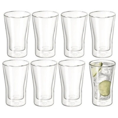 Uno Twin Wall Glass 250ml 8 Pieces Set