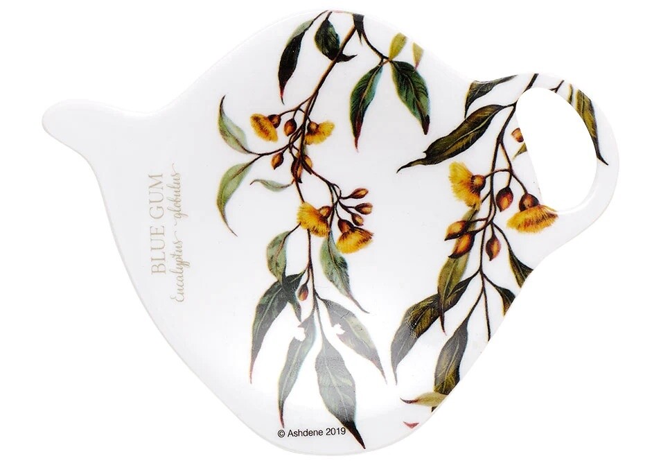 Aus Floral Emblems Blue Gum Tea Bag Holder