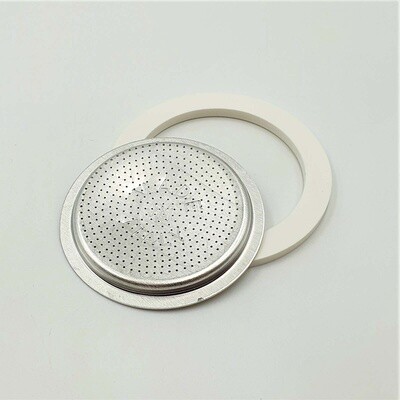 1 Silicon Gasket + 1 Filter 2 Cups - Aluminium
