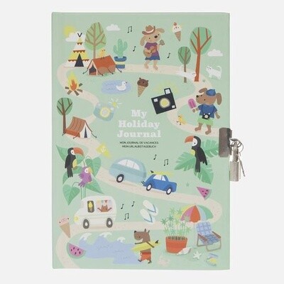 Tiger Tribe Small &amp; Fun - Lockable Diaries - My Holiday Journal