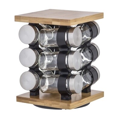 Romano Spice Jar Set With Rack 12Piece