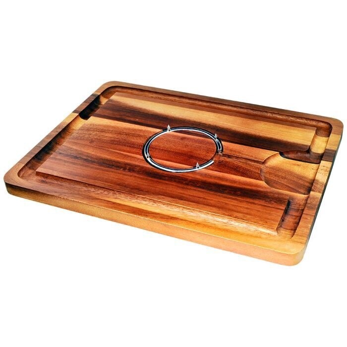 Acacia Wood Spiked Carving Board