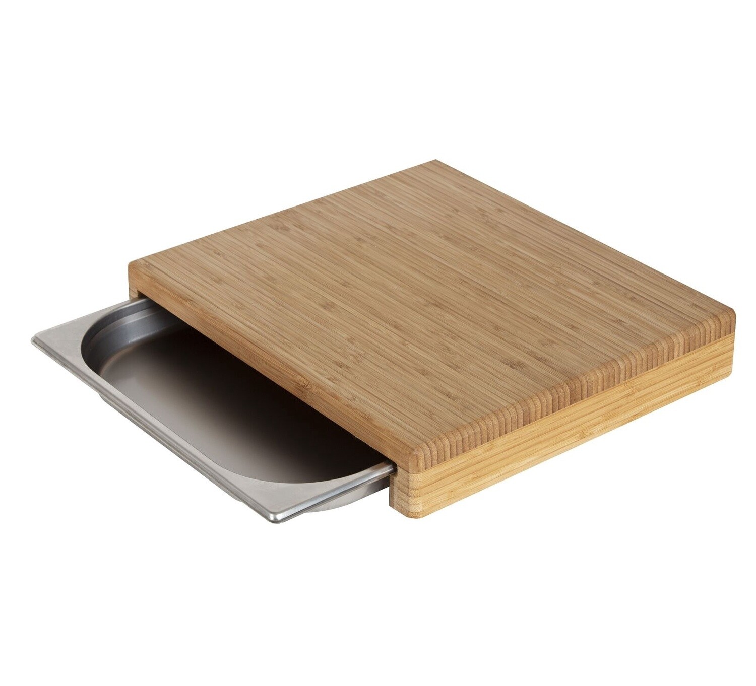 Bamboo Cutting Board With Tray Board 39.5X35X6.5Cmtray 35X32.5X4Cm Natural