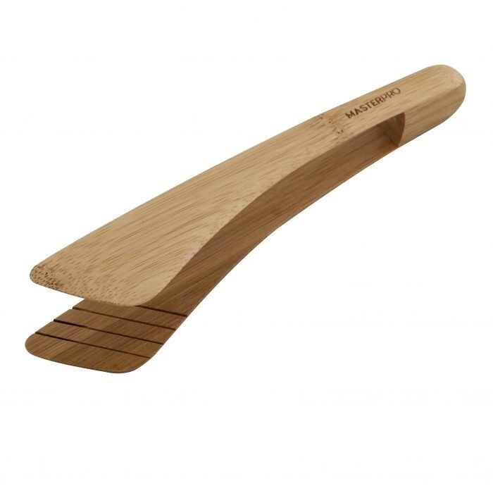 Bamboo Toast Tongs Natural 20X5X3.5Cm