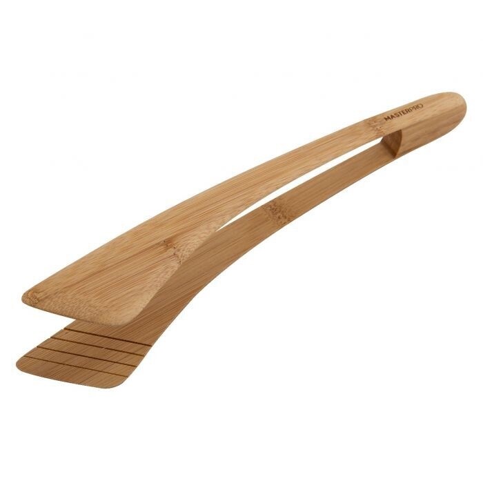 Bamboo Serving Tongs Natural 30X6X4.5Cm
