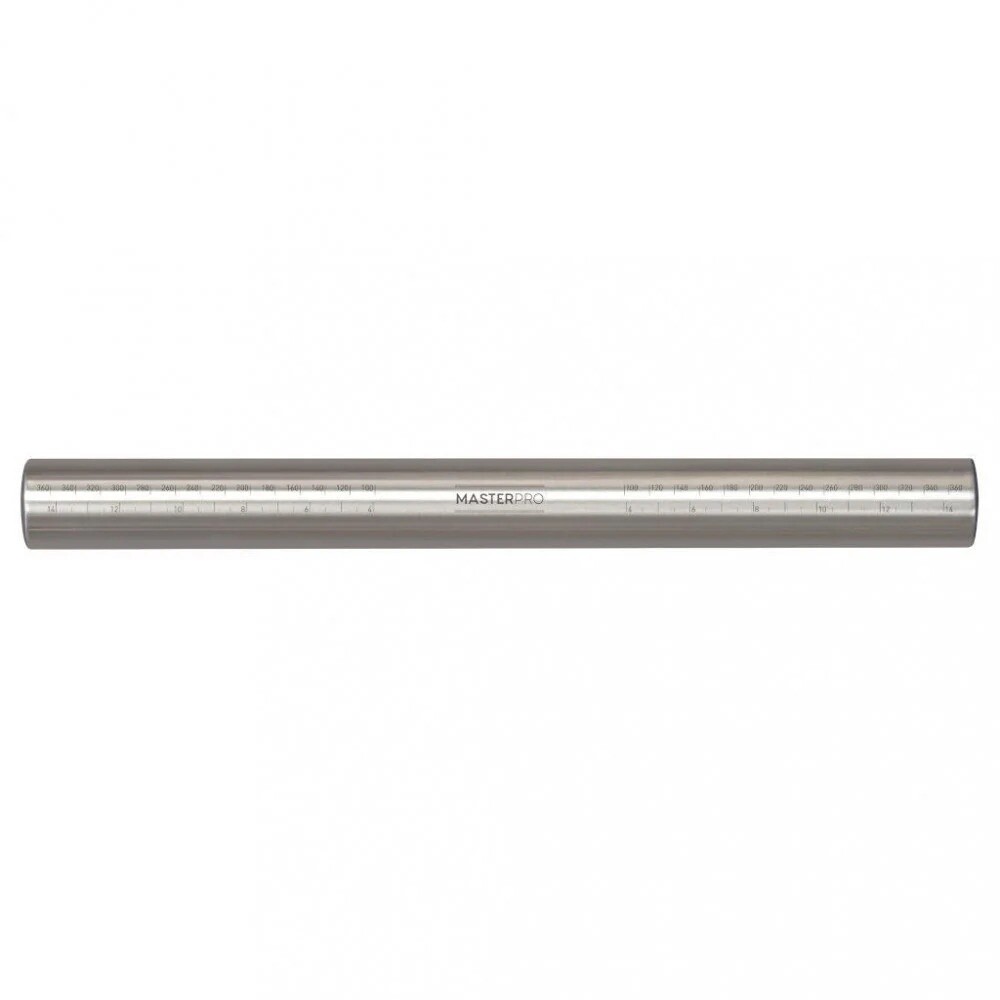 Professional Rolling Pin With Measurements 40X3.5X3.5cm Stainless Steel