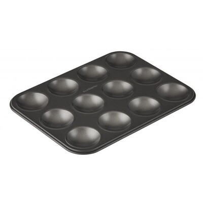 N/S 12 Cup Patty Pan Black External 31.5X24X1.5Cm/Individual Pan 5.5X5.5X1.5Cm