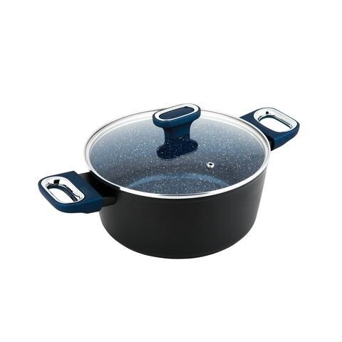 Marburg+ 24 X 10.5cm Forged Aluminum Casserole with Lid - Blue Coating