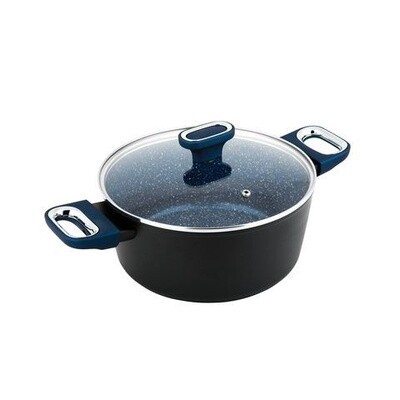 Marburg+ 24 X 10.5cm Forged Aluminum Casserole with Lid - Blue Coating