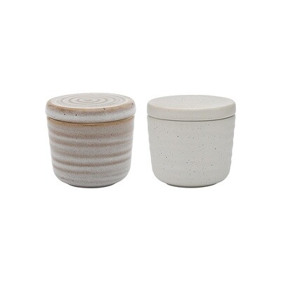 Ottawa Salt &amp; Pepper Pinch Pots With Lid 6Cm