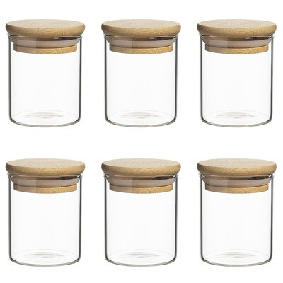 Pantry Round Spice Jar Set of 6 Burish Logo On Lid 5.7cm / 200ml