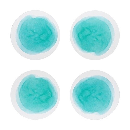 Watercolour Set of 4 Coasters Aqua