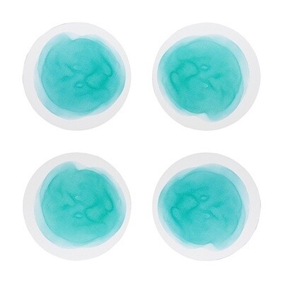 Watercolour Set of 4 Coasters Aqua