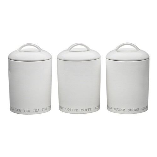 Abode 3 Piece Tea, Coffee &amp; Sugar Canister Set