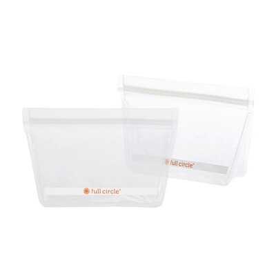 Ziptuck Reusable Snack Bags Clear Set/2 400ml