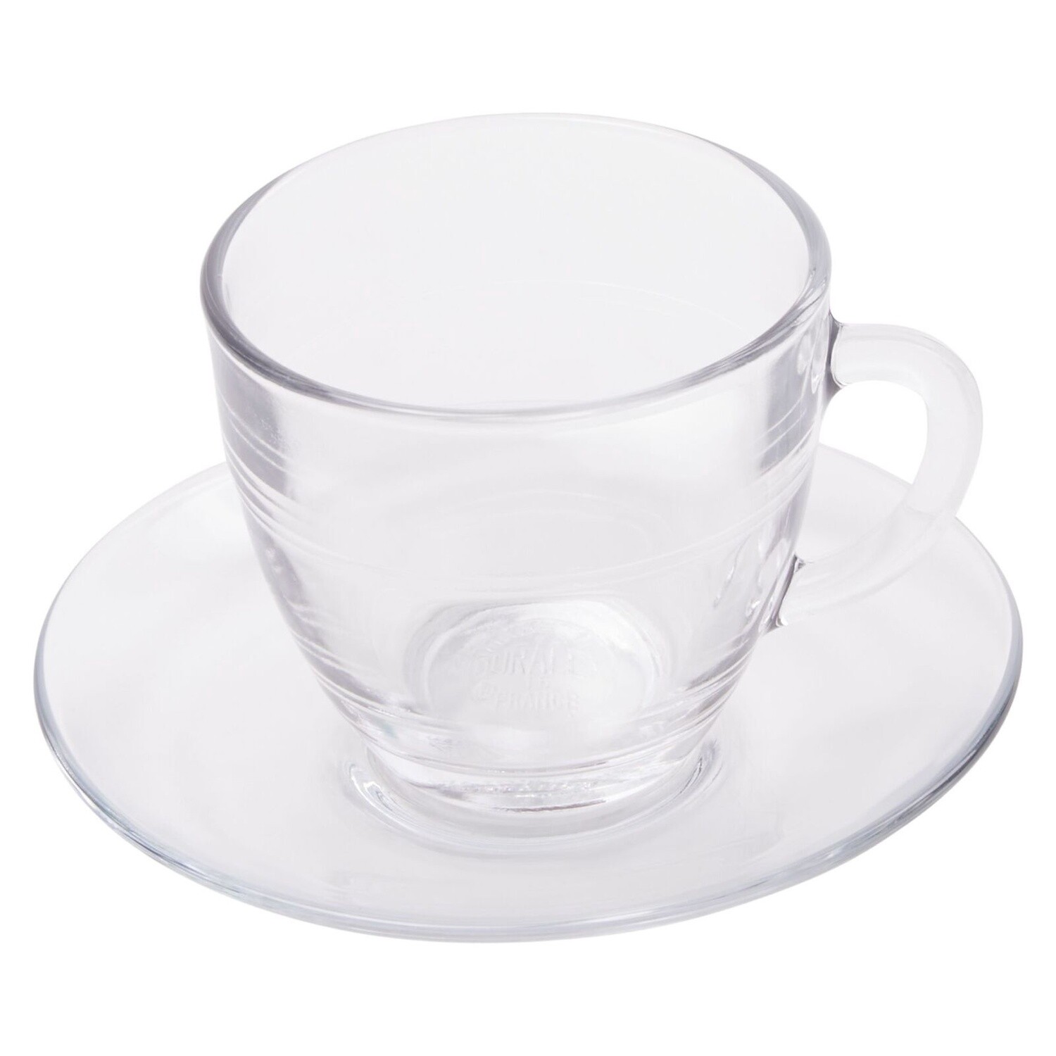Gigogne Clear Cup &amp; Saucer 220ml Set/6