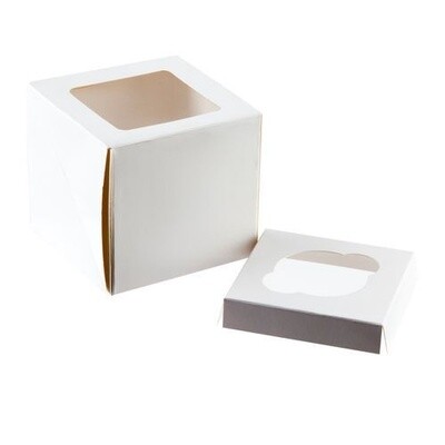 White Cupcake Box - 1 Cup - 4 X 4 Inch