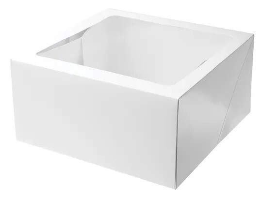 White Cake Box 6 Inch Tall Square 14In X 14In