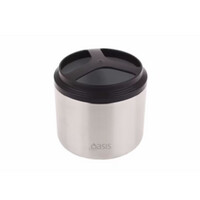 Oasis Food Containers 1L S/S Vacuum Insulated Food Container, Colour: Charcoal