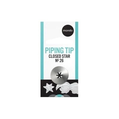 #26 Stainless Steel  Closed Star Piping Tip