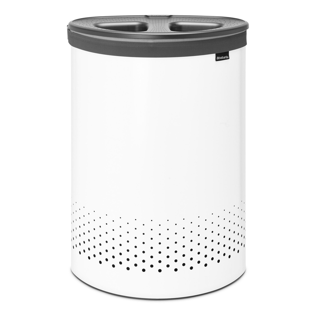 Stackable Laundry Box White with Grey Lid
