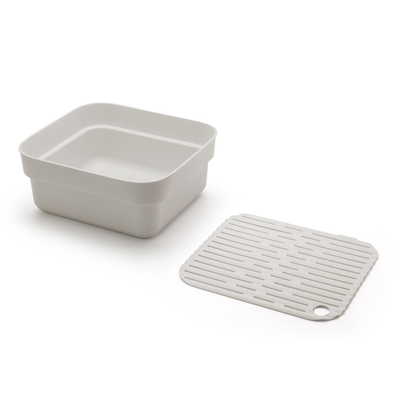 Washing Up Bowl With Drying Tray - Light Grey