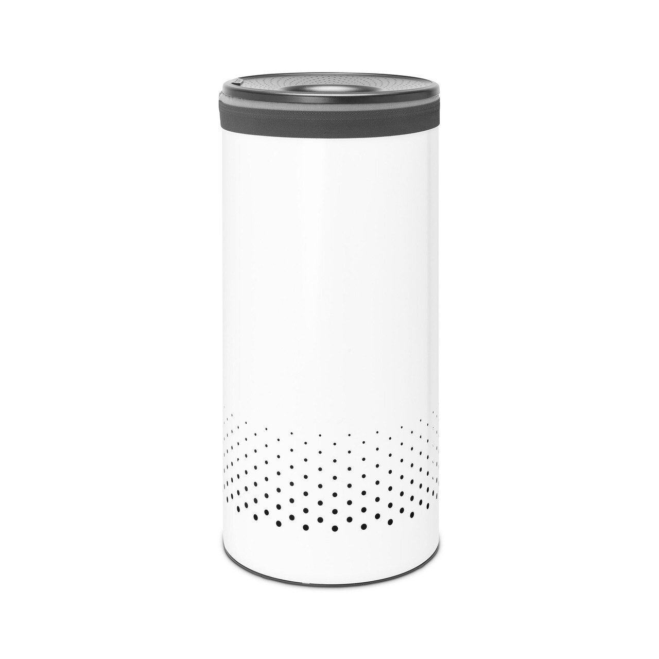 Laundry Bin 60L - White Grey with Lid