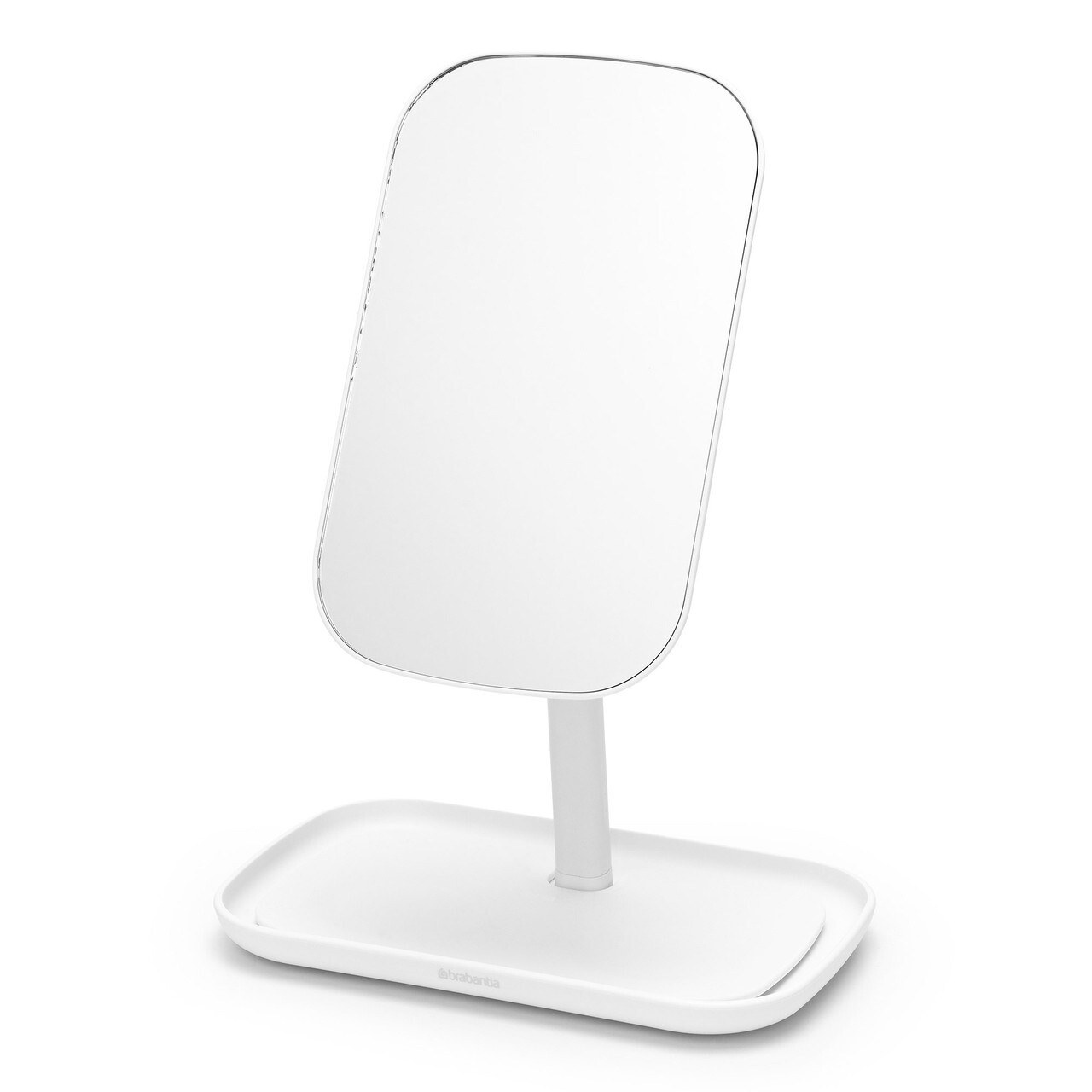 Mirror with Storage Tray White, Color: White