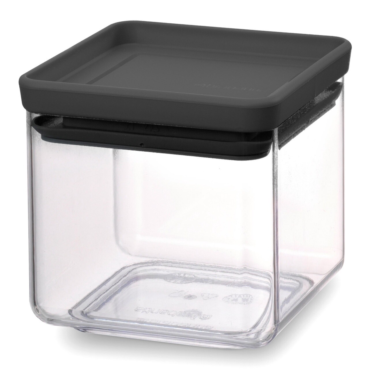 Window Canister 3 Piece Set 0.7L Dark Grey Lid