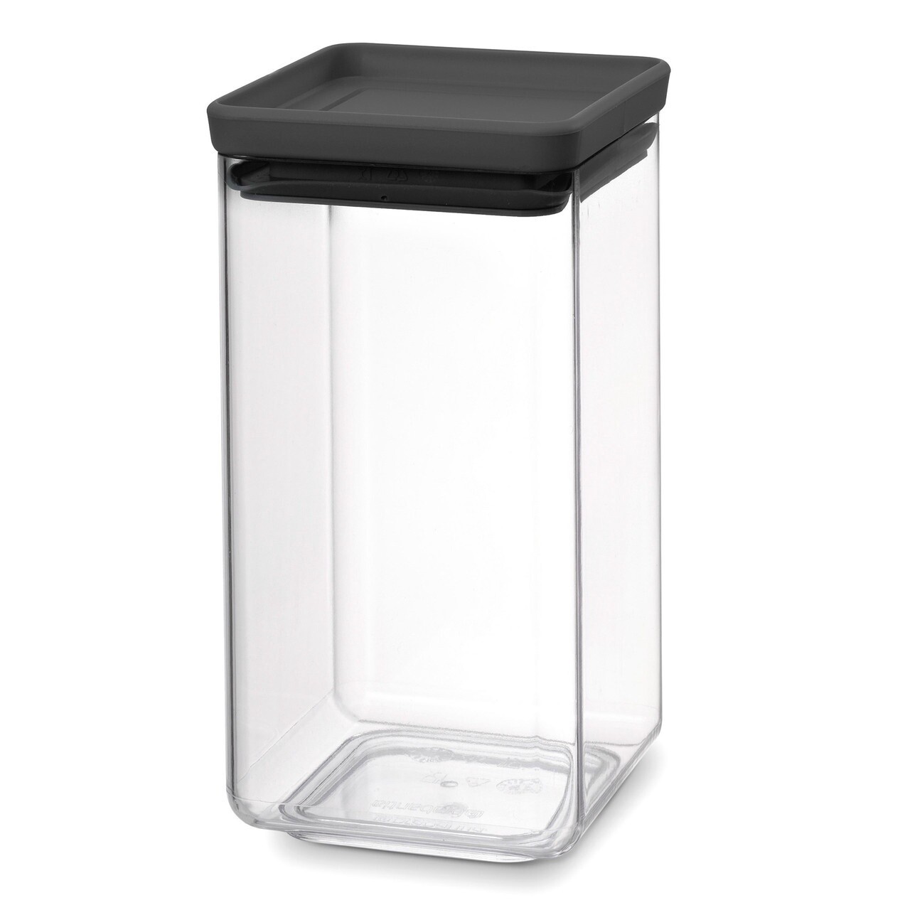 Stackable Square Canister 1.6L Dark Grey Lid