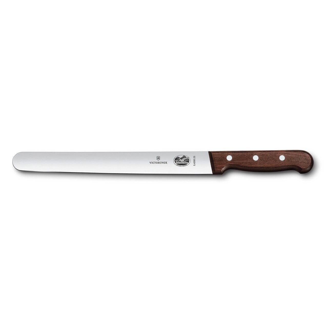 Slicing Knife, 25cm Round Plane Edge - Rosewood