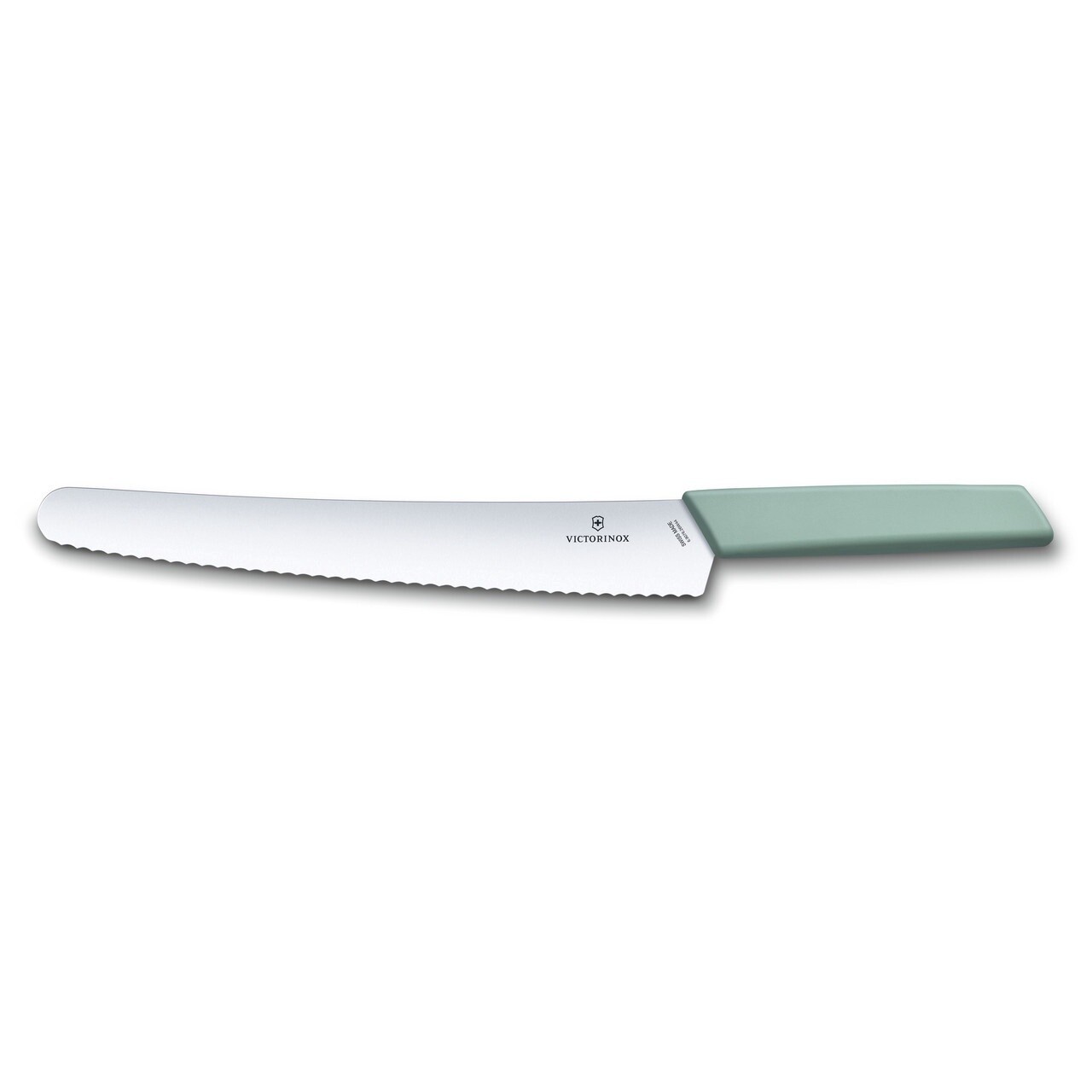 Swiss Modern Bread &amp; Pastry Knife, 26cm, aqua handle