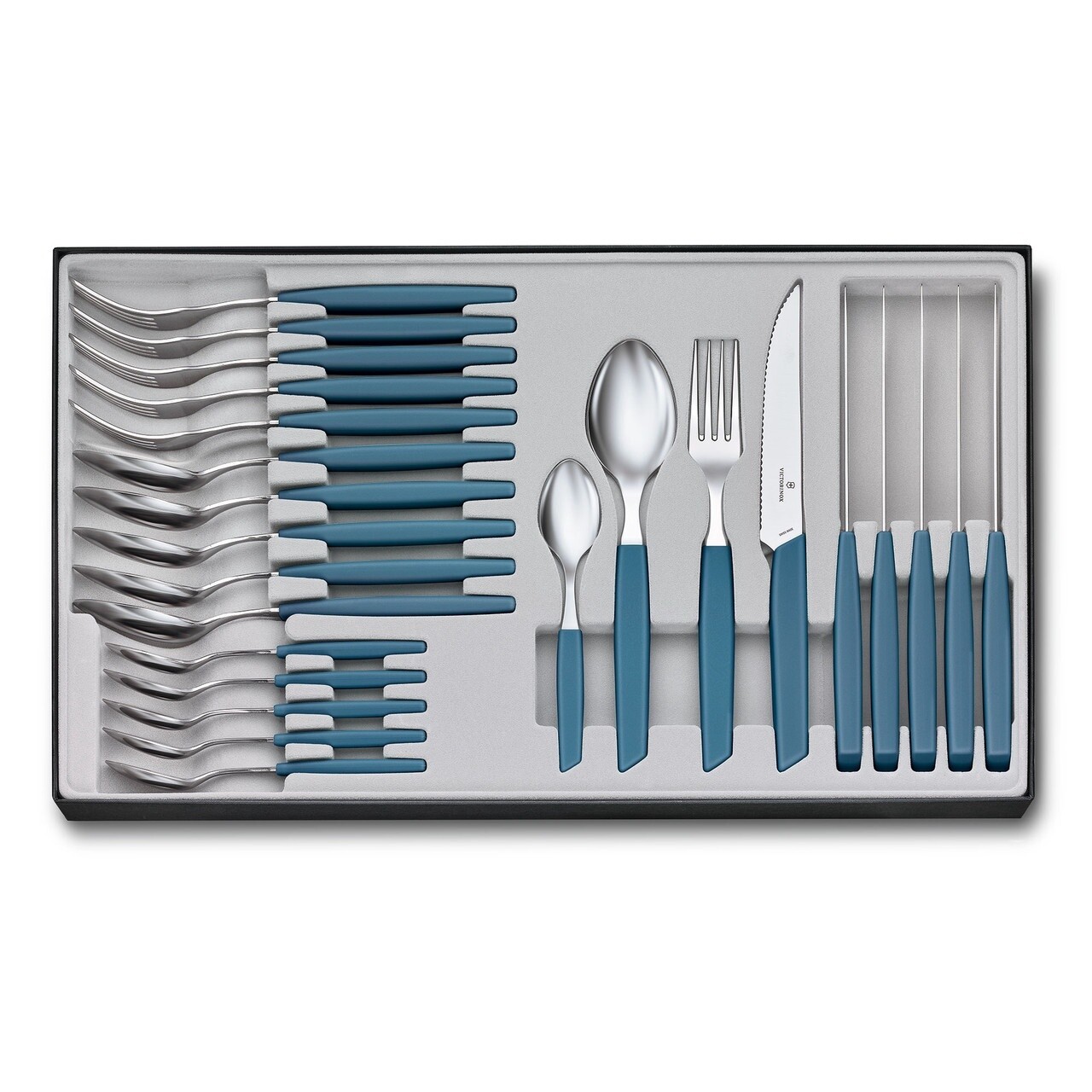 Swiss Modern Table Set (steak knife), 24 pcs, cornflower
