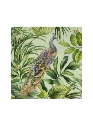 Lunch Napkin, 33 x 33 cm - Peacock Collection