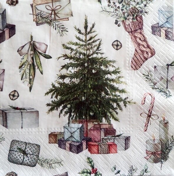 Lunch Napkin, 33 x 33 cm - Christmas at home