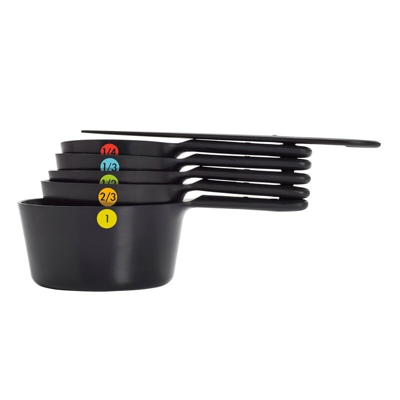 Good Grips 6-Pce Plastic Measure Cups - Black