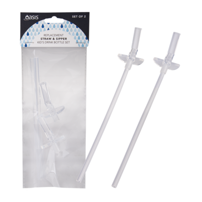 Kid&#39;s Drink Bottle Replacement Straw Set 2 (550ml)