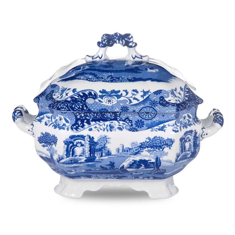 Blue Italian Soup Tureen 3.4L