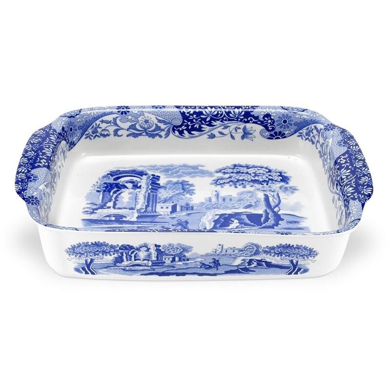 Blue Italian Rectangular Baking Dish 30 x 24cm