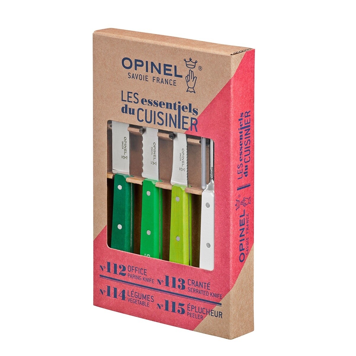 Pinel Les Essentiels Primavera Stainless Steel Kitchen Knife Set (#112, #113, #114, #115)
