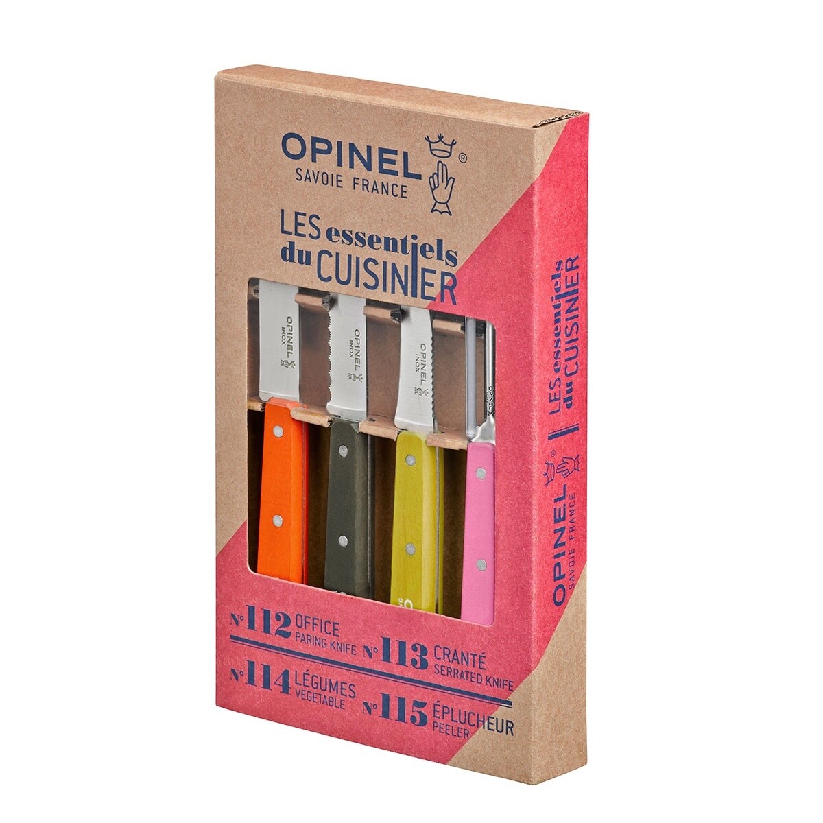 Les Essentiels 50&#39;S Stainless Steel Kitchen Knife Set (#112, #113, #114, #115)