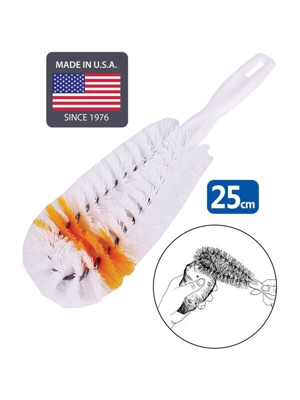Usa Brushware Dual Bristle Vegetable &amp; Fruit Washing Brush