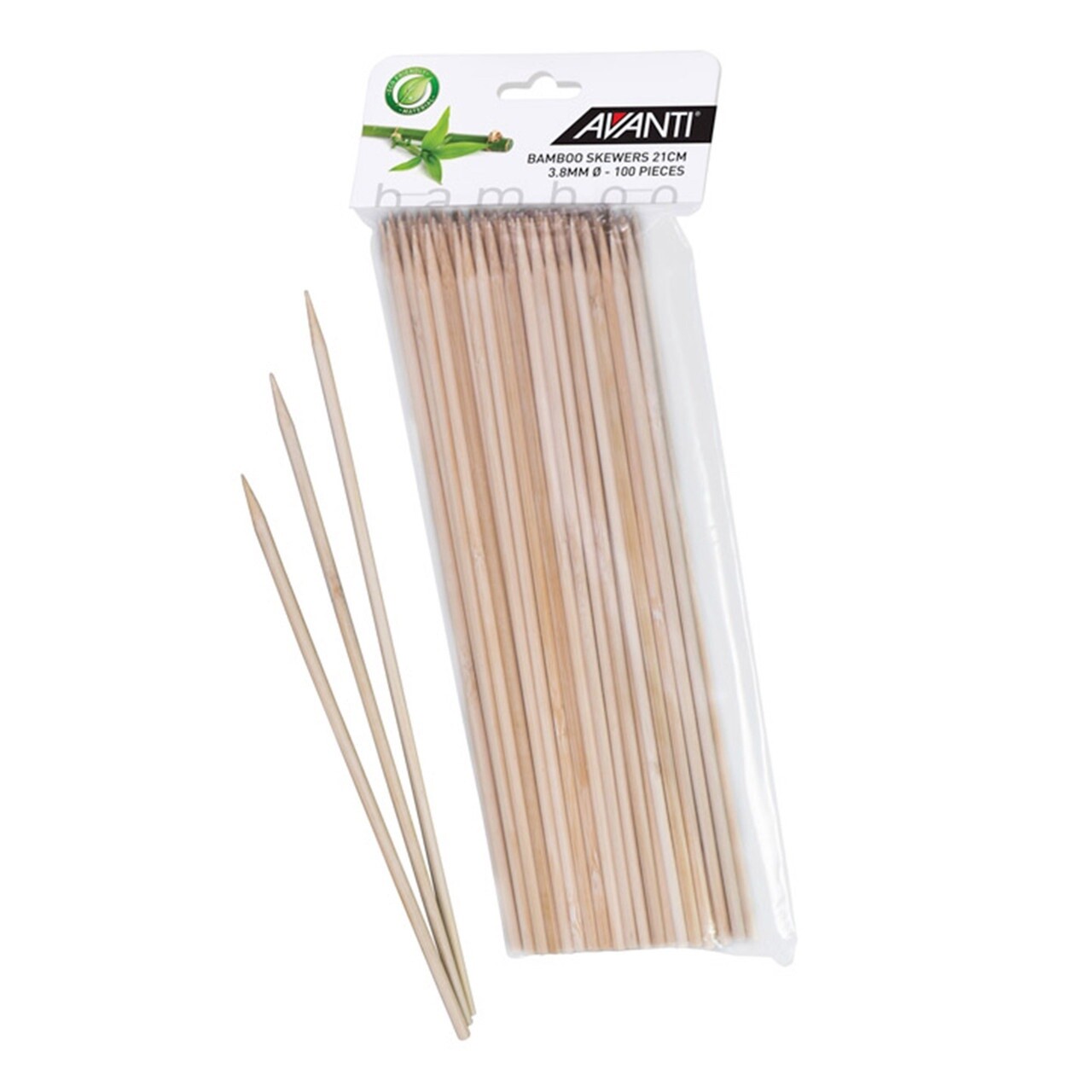 Bamboo Skewers 25cm 100 Piece Pack
