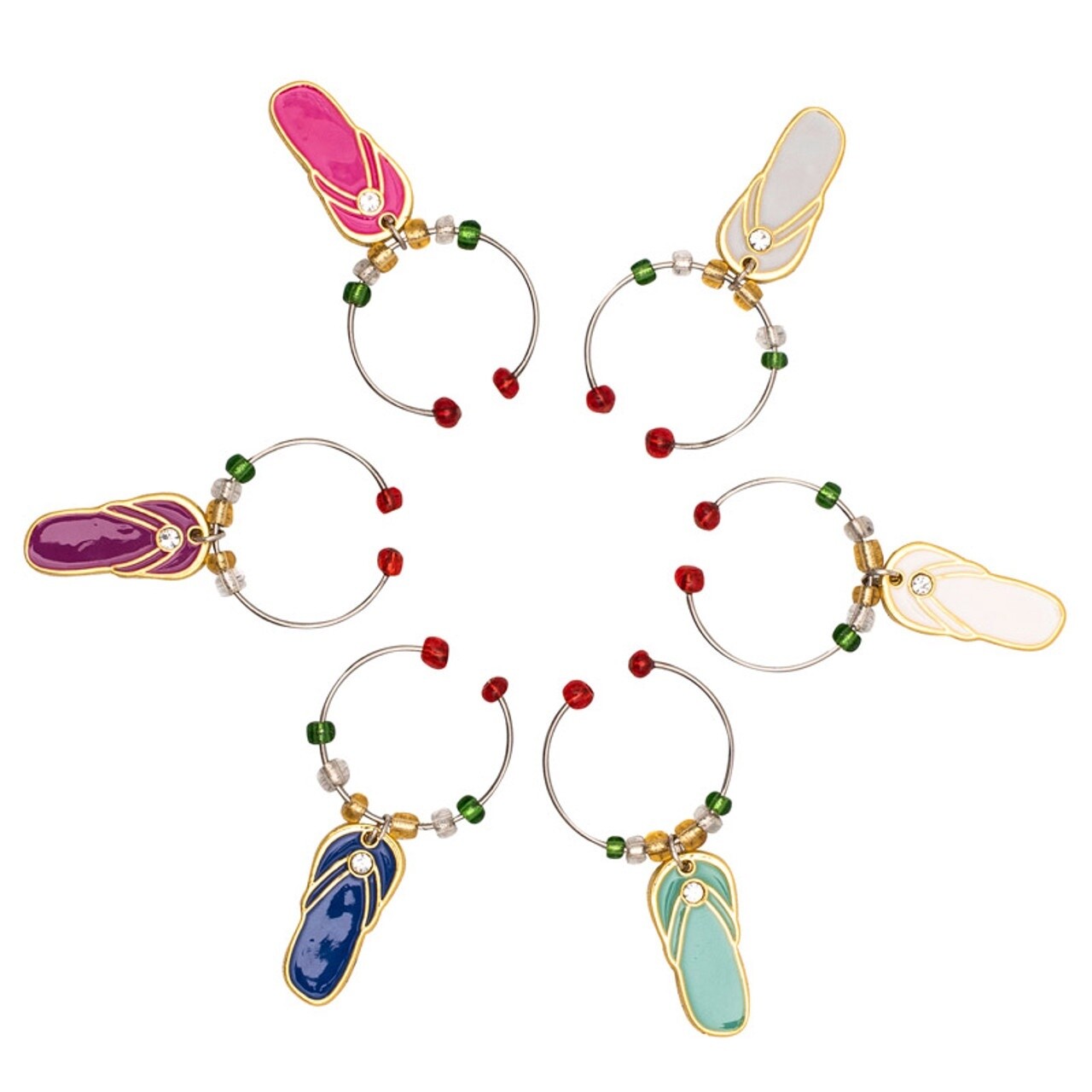 Wine Charms - Thongs Set of 6