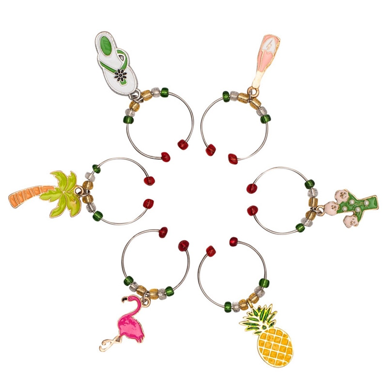 Wine Charms - Tropical Set of 6