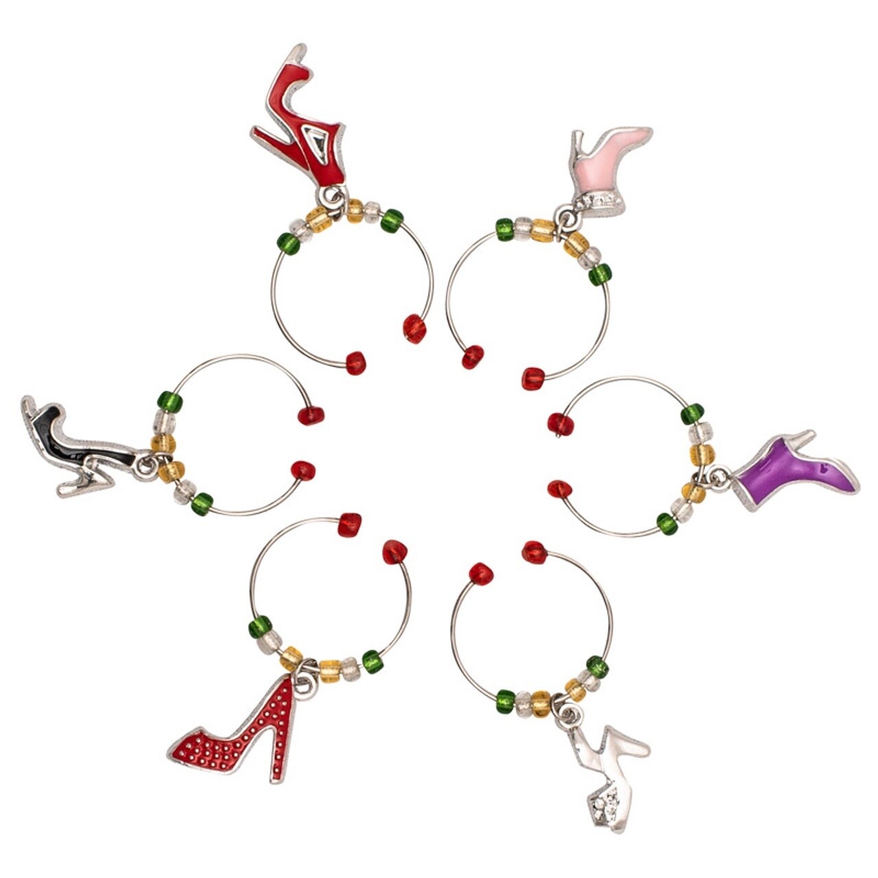 Wine Charms - Shoes Set of 6