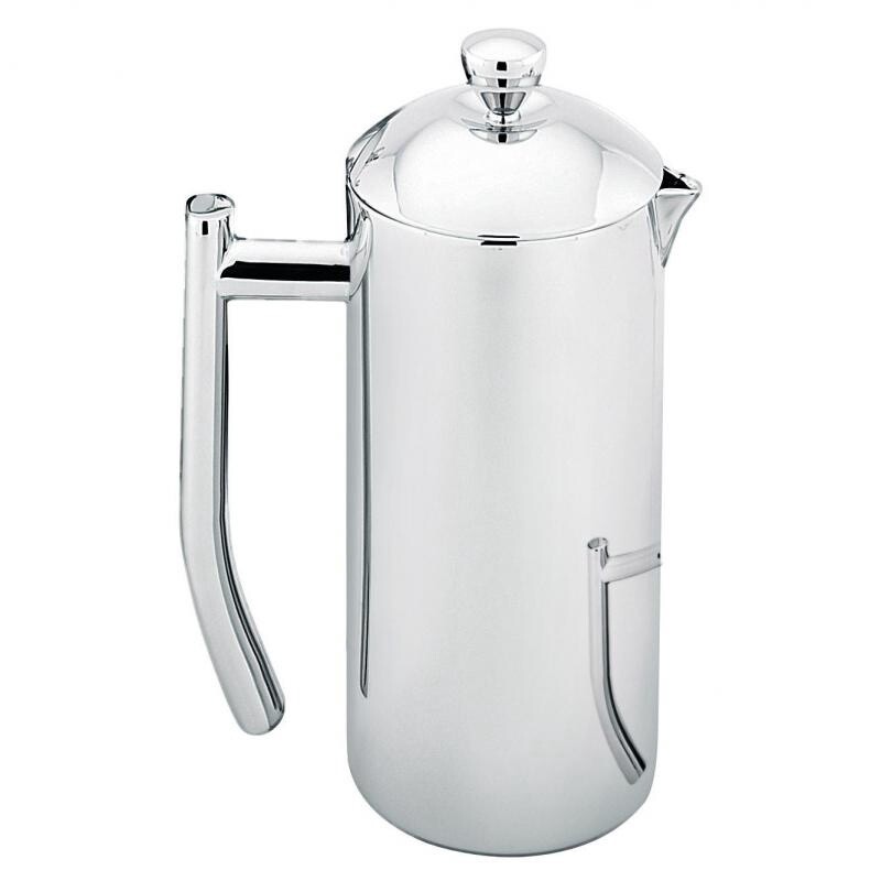 Sleek Twin Wall Coffee Plunger - 600M L /4 Cup - Stainless Steel
